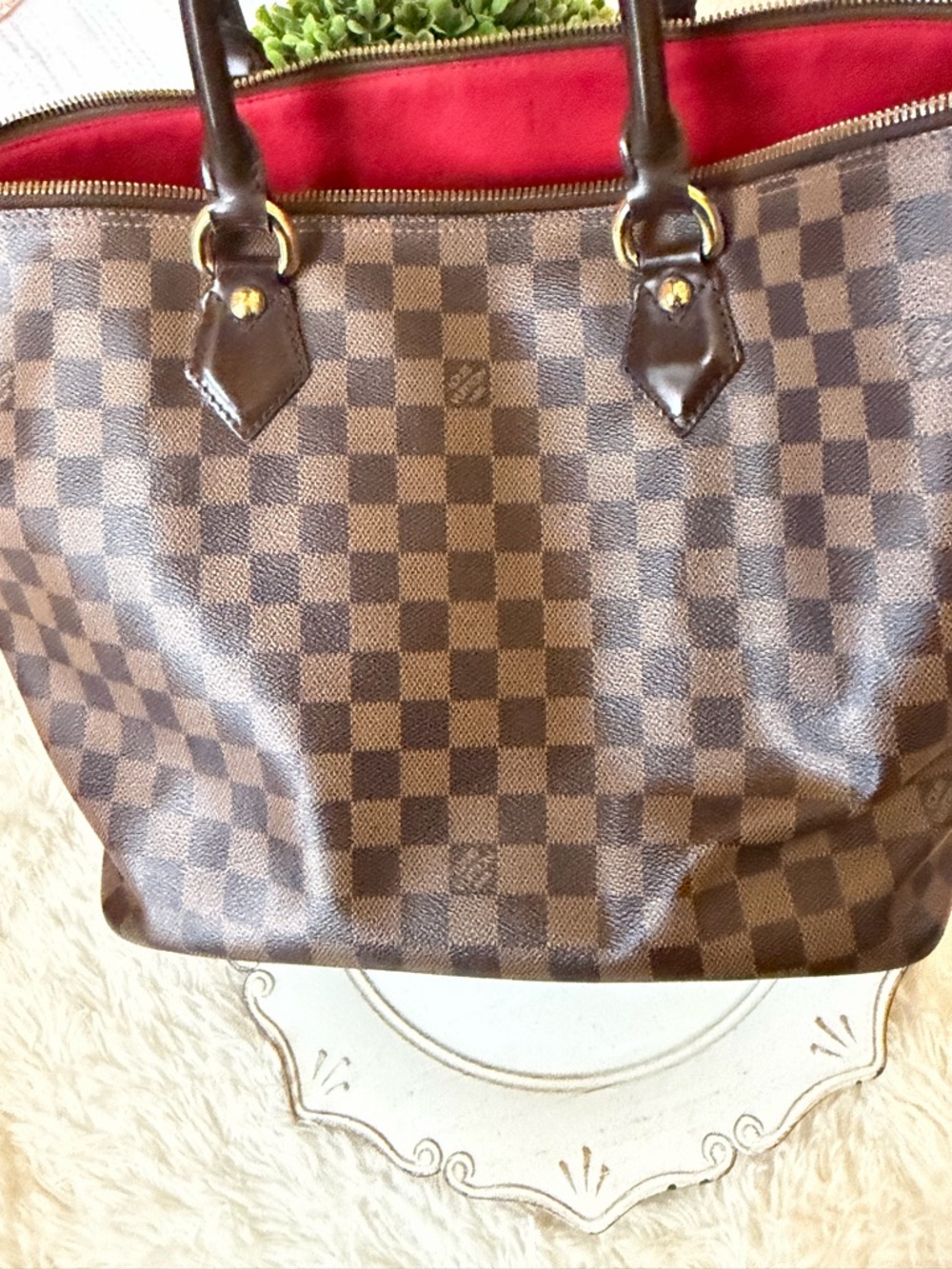 Louis Vuitton saleya tote bag damier ebene - Picture 6 of 16